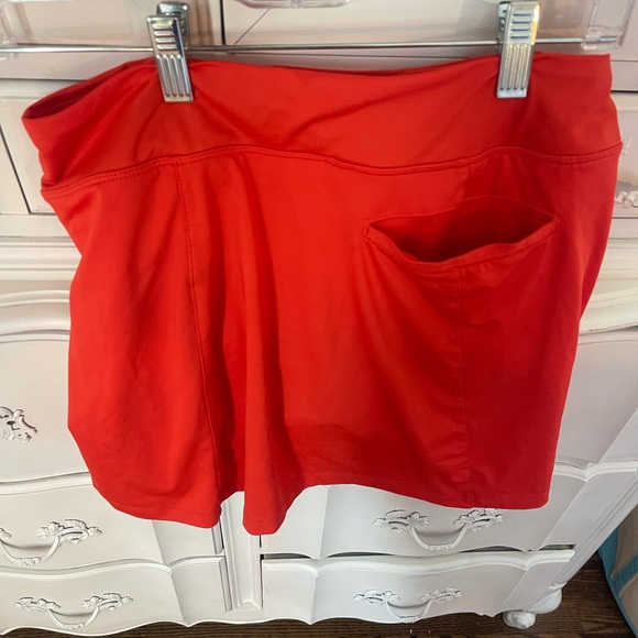 Red Athletic Skort with Logo - Picture 3 of 3